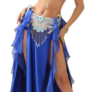 ROYAL SMEELA Belly Dancer Costumes for Women Belly Dancing Skirt Belly Dance Bra and Belt Carnival Outfit Bellydance Costume