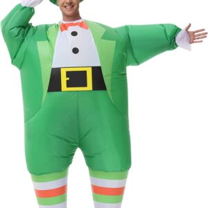 ZISUEX St. Patrick’s Day Inflatable Costume Leprechaun Costume Adults Leprechaun Inflatable Costume Blow Up Suit