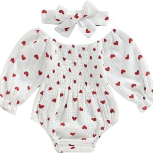 farrubbyine8 Baby Girl Outfit Cute Floral Romper Ruched Bodysuit Comfy Outfits Baby Girl Clothes