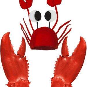 Valentoria Funny Lobster Crab Claws Gloves Hands Weapon Props Halloween Toys,Funny White Elephant Gag Gift