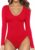 MANGOPOP Deep V Neck Short Sleeve Long Sleeve Tops Bodysuit for Women Clothing