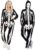 Tipsy Elves Halloween Skeleton Costume for Women – Comfy Easy Adult Onesie Jumpsuit – Front and Back Print with Zip Up Mask