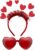 Pick Valley Valentine Day Heart Headband and Heart Sunglass with Red Heart Antenna Headband for Valentines Day Wedding